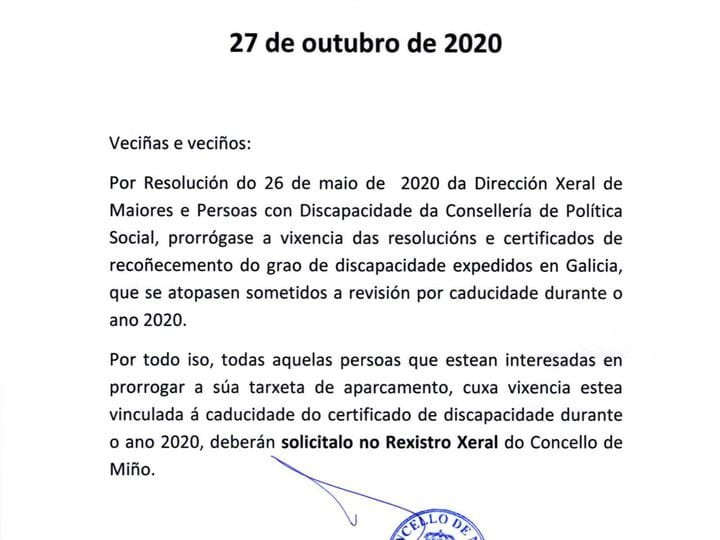 BANDO - RENOVACIÓN TARXETAS DE APARCAMENTO