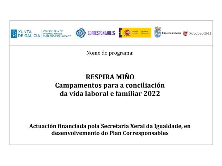 SUBVENCIÓN PARA LOS CAMPAMENTOS DE CONCILIACIÓN 2022