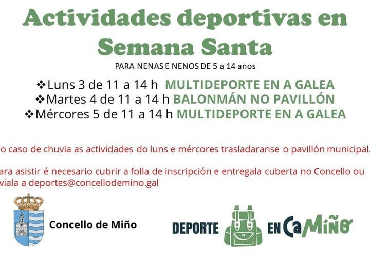 ACTIVIDADES DEPORTIVAS SEMANA SANTA