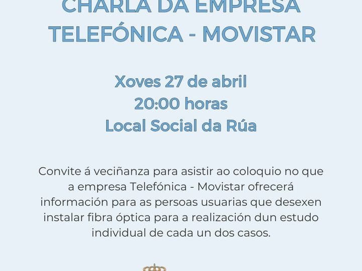 CHARLA SOBRE INSTALACIÓN DE FIBRA EN  DOMICILIOS