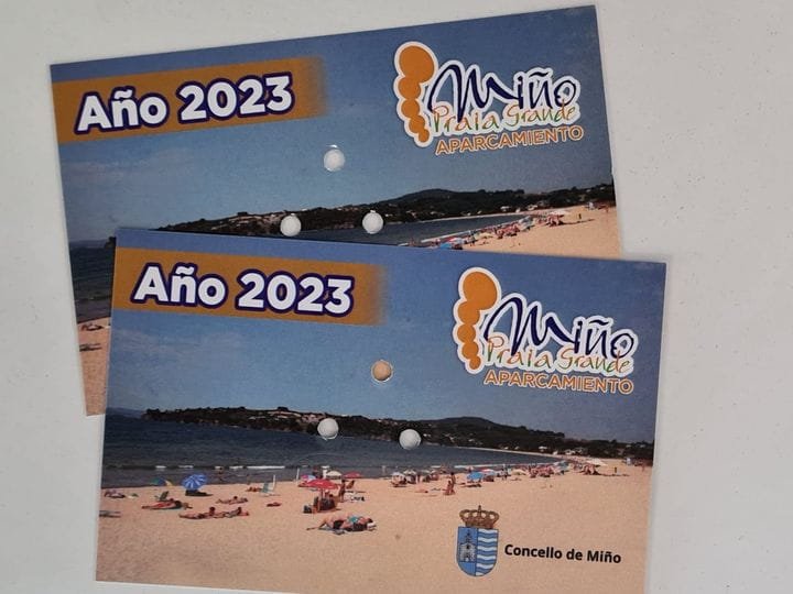 TARJETAS DE APARCAMIENTO EN LA PLAYA GRANDE